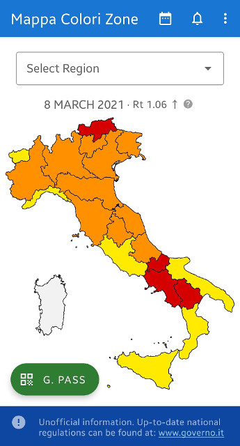 Mappa Colori Zone